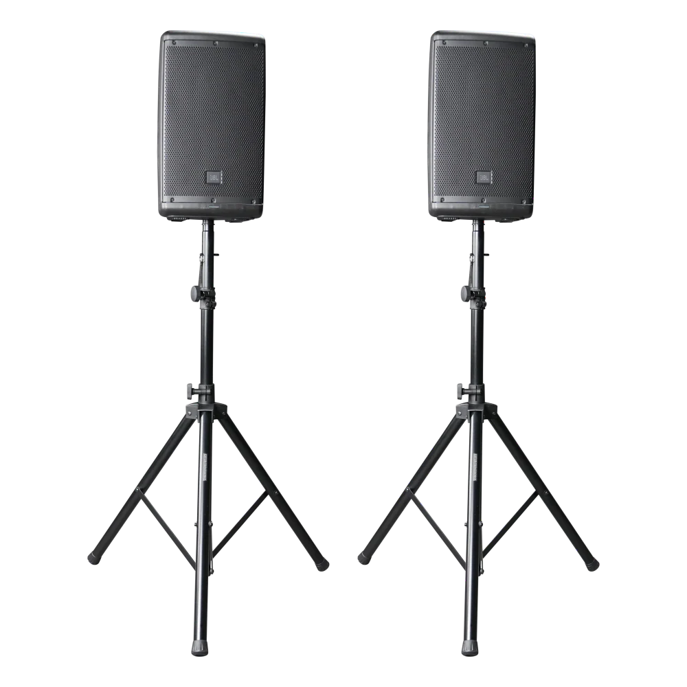 Gator Rok-It RI-SPKRSTDSET-200-AL Aluminum Tripod Speaker Stand Set with Bag