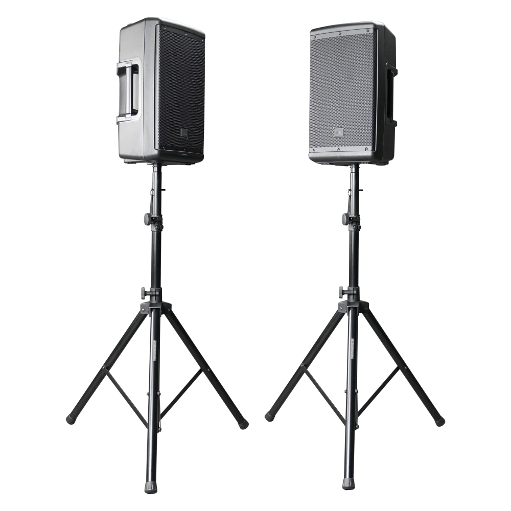Gator Rok-It RI-SPKRSTDSET-200-AL Aluminum Tripod Speaker Stand Set with Bag