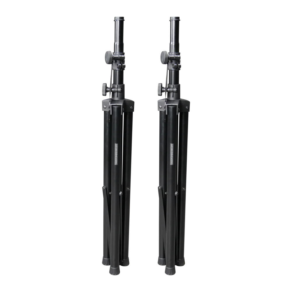 Gator Rok-It RI-SPKRSTDSET-200-AL Aluminum Tripod Speaker Stand Set with Bag