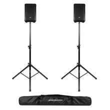 Load image into Gallery viewer, Gator Rok-It RI-SPKRSTDSET-250-AL Aluminum Tripod Speaker Stand Set with Deluxe Bag