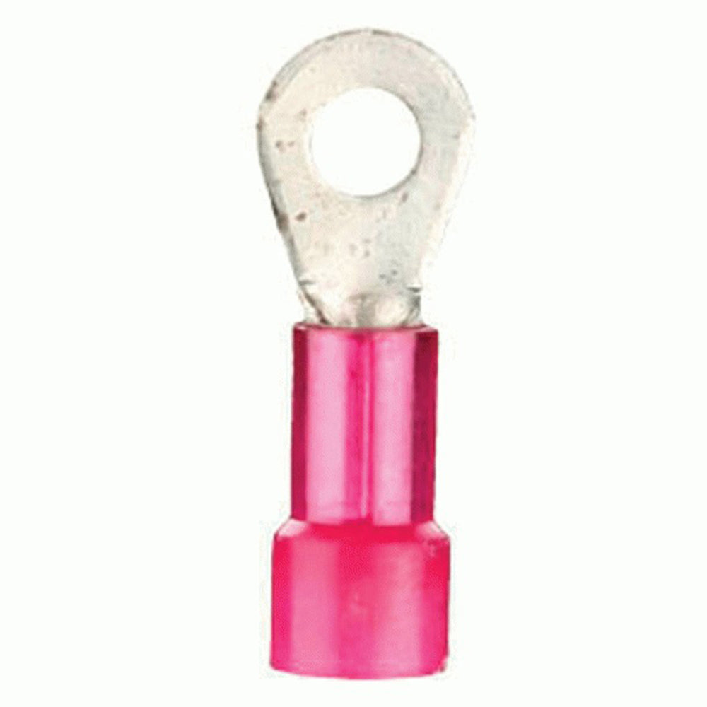 Install Bay RNRT14 Red Nylon Ring Terminal 22-18 Gauge 1/4 inch - Package of 100