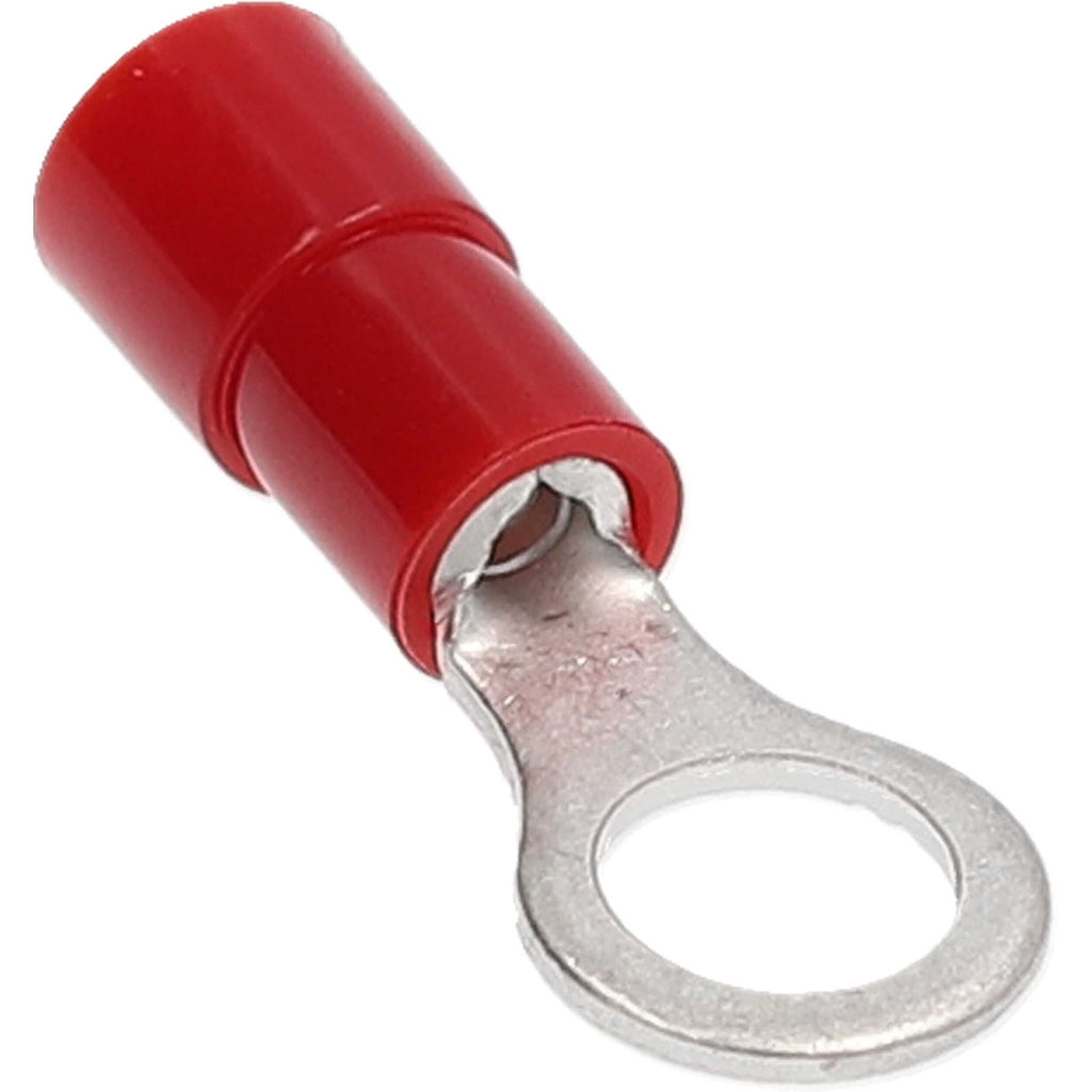 Install Bay RNRT6 Red Nylon Ring Terminal 22-18 Gauge #6 - Package of 100