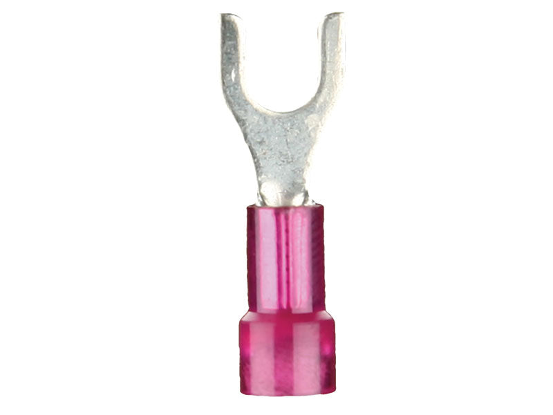 Install Bay RNST10 Red Nylon Spade Terminal 22-18 Gauge #10 Package of 100