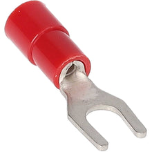 Load image into Gallery viewer, Install Bay RNST8 Red Nylon Spade Terminal 22-18 Gauge #8 - Package of 100