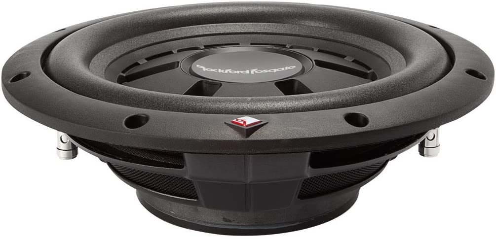 (2) Rockford Fosgate R2SD4-10 10" 800 watt Prime R2 Dual 4 Ohm Voice Coil Shallow Subwoofers Stamped Solid-steel Frame - Mica-injected Polypropylene Woofer Cone with Poly-foam Surround