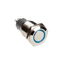 Load image into Gallery viewer, Race Sport Lighting RS-2P16MM-LEDB 16mm LED 2-Position On/Off Switch (Blue) - Chrome Finish