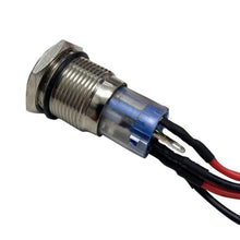 Load image into Gallery viewer, Race Sport Lighting RS-2P16MM-LEDY 16mm LED 2-Position On/Off Switch (Yellow) - Chrome Finish