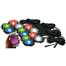 Load image into Gallery viewer, Race Sport Lighting RS12PRGBW 12-POD RGBW Hi-Power Rock Light Complete Kit with Bluetooth APP Controls