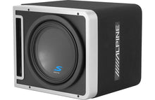 Load image into Gallery viewer, Alpine S-SB10V-PWR Halo 10" Bass Package Includes S-SB10V linkable 10" ported sub enclosure and KTA-200M compact 200-watt mono amplifier