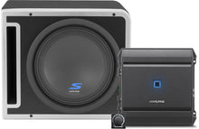 Load image into Gallery viewer, Alpine S-SB10V-BNDL Bass Boost Package Includes S-SB10V 10" ported enclosure, S-A60M amplifier, and RUX-KNOB.2 remote level control