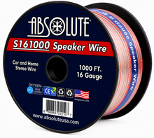 Load image into Gallery viewer, Absolute USA S16G1000 16 Gauge 1000 Feet Clear 2-Conductor Speaker Wire