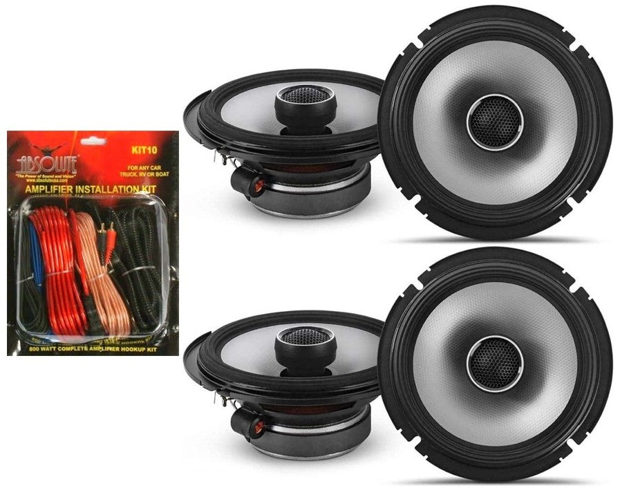 2 Alpine S2-S65 6.5" 480 Watts 2Way Coaxial Car Speakers & KIT10 AMP Kit