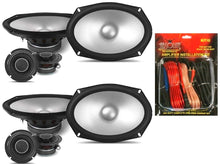 Load image into Gallery viewer, 2 Alpine S Series S2-S69C 6x9" Hi-Res Component Car Audio Speaker System &amp; KIT10 Installation AMP Kit