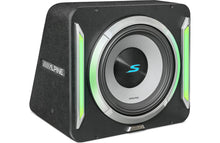 Load image into Gallery viewer, Alpine S2-SB12 PrismaLink™ S2-Series sealed subwoofer enclosure with 12" subwoofer and RGB lighting