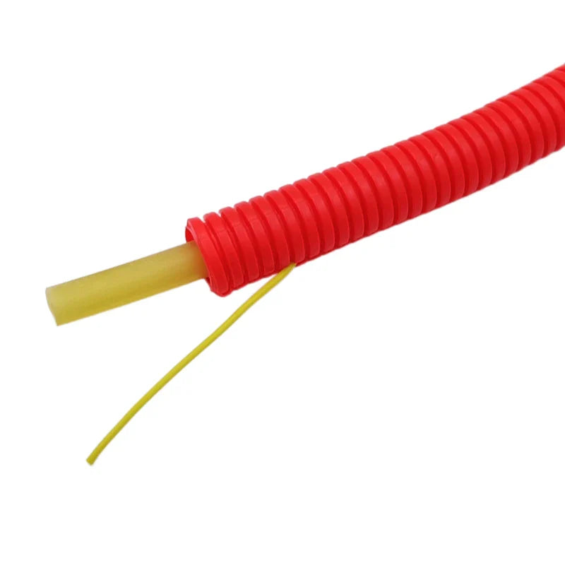 DC Sound 1/4" 5mm 100' Red Split Wire Loom Cable Sleeves Conduit Protective Tubing