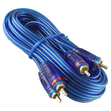 Load image into Gallery viewer, Raptor (Metra) 20' Neon Blue Series RCA Audio Cable
