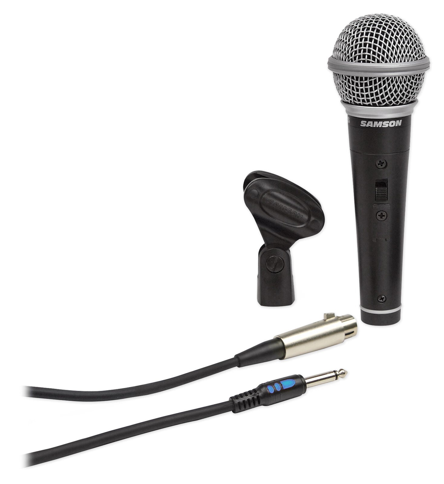 Samson SCR21S Dynamic Cardiod Handheld Microphone+Mic Clip+Cable+3.5mm adapter