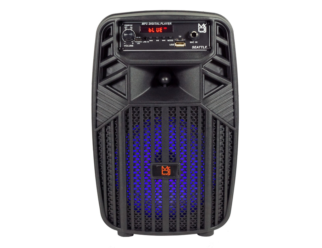 Mr. Dj SEATTLE 6.5" Portable Active Speaker With Rechargeable Battery 1000 Watts P.M.P.O