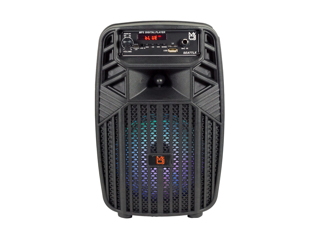 Mr. Dj SEATTLE 6.5" Portable Active Speaker With Rechargeable Battery 1000 Watts P.M.P.O