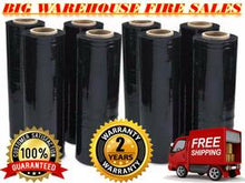 Load image into Gallery viewer, PATRON 18" x 1500' SQ 8 Rolls Pallet Wrap Stretch Film Hand Shrink Wrap 1500 SQ FEET Black
