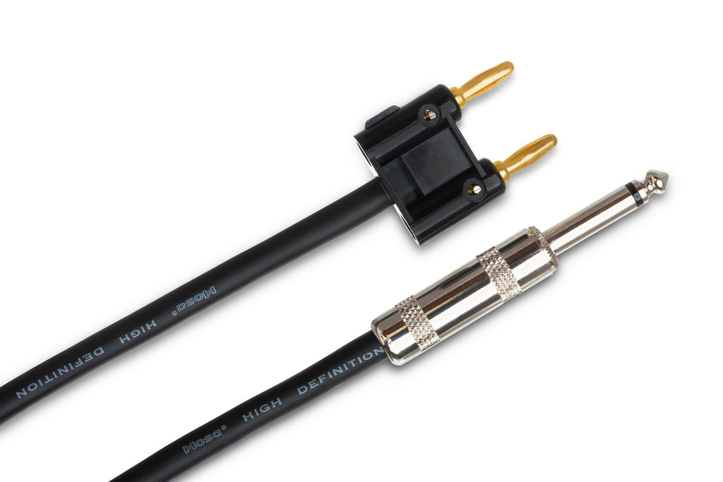 Hosa SKJ-615BN Speaker Cable Hosa 1/4" TS to Dual Banana 15 foot