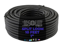 Load image into Gallery viewer, Absolute SLT10-10 10' 1" 25mm Split Wire Loom Conduit Polyethylene Corrugated Tubing Sleeve Tube