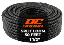 Load image into Gallery viewer, DC Sound 1 1/2" 38mm 50 Feet Split Wire Loom Cable Sleeves Conduit Protective Tubing