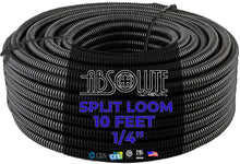 Load image into Gallery viewer, Absolute SLT14-10 10' 1/4" 6.3mm split wire loom conduit polyethylene corrugated tubing sleeve tube