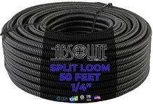 Load image into Gallery viewer, Absolute SLT14-50 50' 1/4" 5mm split wire loom conduit corrugated tubing sleeve tube