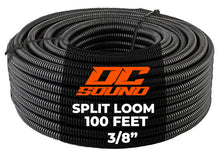 Load image into Gallery viewer, DC Sound 3/8" 10mm 100 Feet Split Wire Loom Cable Sleeves Conduit Protective Tubing