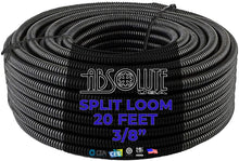 Load image into Gallery viewer, Absolute SLT38-20 20' 3/8" 10mm Split Wire Loom Conduit Polyethylene Corrugated Tubing Sleeve Tube