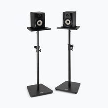 Load image into Gallery viewer, On-Stage SMS7500B Wood Studio Monitor Stands (Black, Pair)