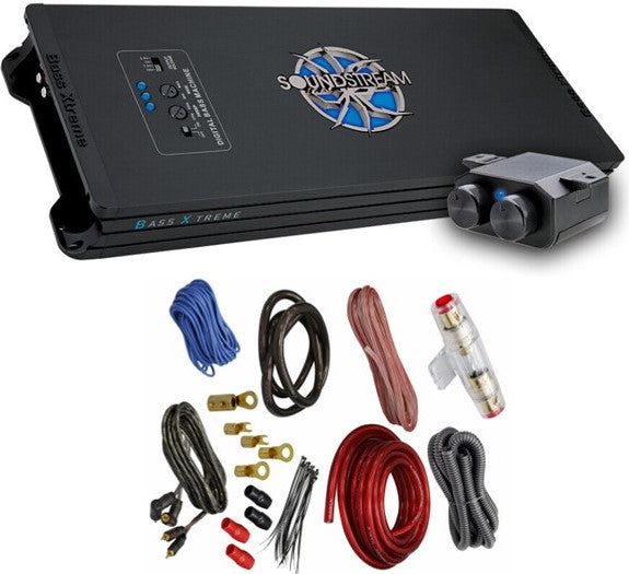 Soundstream BXT1.10000D 10000W Monoblock Amplifier Built In BX-10 Bass Enhancer + Amp Kit