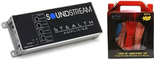 Load image into Gallery viewer, Soundstream ST4.1200D Stealth 1200W 4Channel Class D Motorcycle Car Audio Amplifier + 8 Gauge Amp Kit