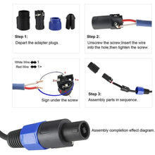 Load image into Gallery viewer, MR DJ SPAM4 4-Pack Right-Angle Speakon Compatible PA/DJ Speaker Cable Connectors