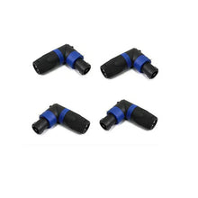 Load image into Gallery viewer, MR DJ SPAM4 4-Pack Right-Angle Speakon Compatible PA/DJ Speaker Cable Connectors