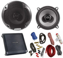 Load image into Gallery viewer, Alpine S2-S50 5.25" 340W Speakers+ BBX-T600 2 Channel Amplifier + 4 Gauge Amp Kit
