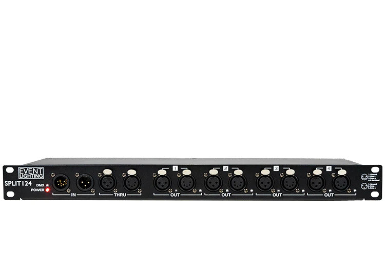 Antari SPLIT124 Event Lighting - 1 In and 4 Out and 1 Through - Optical DMX Splitter