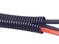 The Install Bay SLT14 100' high quality 1/4" split loom wire tubing 100 feet in black ribbed design