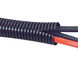 1/4" 100 Feet Split Wire Loom Conduit Corrugated Choose Hot Sizes Flex Cable Plastic Tube Lot