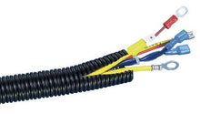 Load image into Gallery viewer, American Terminal 100ft x 1/4" Split Loom Cable Management Tube - Durable Polyethylene Cord Protector Sleeve - Black Wire Wrap for Home, Auto &amp; Office