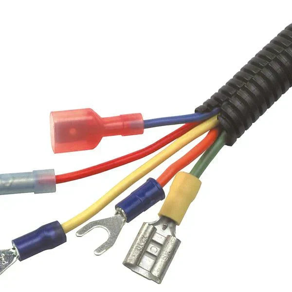 American Terminal 75 Feet (25 Feet Each) Black 1/8" 1/4" 3/8" Split Wire Loom Conduit Polyethylene Tubing US