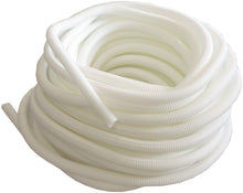 Load image into Gallery viewer, Absolute SLT14-20WH 20' 1/4" 5mm white split wire loom conduit polyethylene corrugated tubing sleeve tube