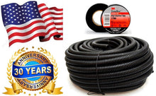 Load image into Gallery viewer, Absolute SLT14 25' + 3M Electrical Tape 25 feet 1/4" split loom wire tubing hose cover auto home marine + 3M Temflex 1700 electrical tape