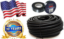 Load image into Gallery viewer, Absolute SLT14 10' + Electrical Tape 10 feet 1/4" split loom wire tubing hose cover auto home marine + electrical tape