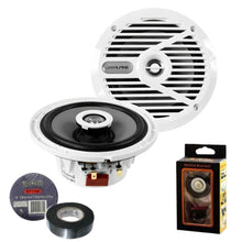 Load image into Gallery viewer, Alpine SPS-M601W 6.5” Coaxial 2-Way Marine Speaker with White Grilles Bundle