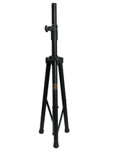 Load image into Gallery viewer, MR DJ SS750PKG 2 Universal Folding Tripod PRO PA DJ On Stage Speaker Stand &amp; Carrying Bag &amp; 1/4" 25' Cable