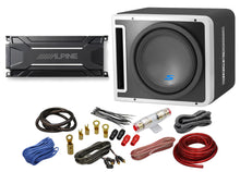Load image into Gallery viewer, Alpine S-SB12V &amp; KTA-30MW Bundle 12" Vented Loaded Halo Enclosure with Weather resistant Amplifier and Amp Wire Kit