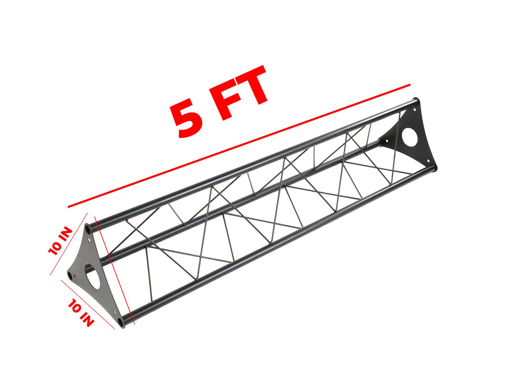 MR DJ ST150-2-10-1 DJ Lighting Truss Stand Dual Crank-Up Stand & 5FT X 10" Triangle Truss