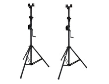 Load image into Gallery viewer, MR DJ ST150-2 2 X 10Ft Light Stand Stage Lighting Truss Hand Crank Up + 6" T-Bar Truss Adapter